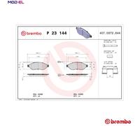 BRAKE PAD SET DISC BRAKE P 23 144 FOR PEUGEOT MANAGER/Platform/Chassis/Van/Bus