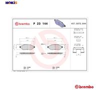BRAKE PAD SET DISC BRAKE P 23 144 FOR PEUGEOT MANAGER/Platform/Chassis/Van/Bus