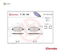 Brembo P23145 Front Brake Pads Pack of 4