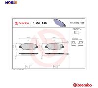 Brembo Front Brake Pads P23145 Pack of 4