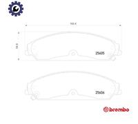 Brake pads P 23 149 BREMBO for CHRYSLER DODGE