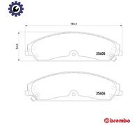Brembo Brake Pad Set P 23 149 - Prime Line with Acoustic Wear Warning - Front, Chrysler/Dodge/Lancia