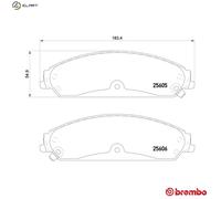 Brembo Brake Pad Set P 23 149 - Prime Line with Acoustic Wear Warning - Front, Chrysler/Dodge/Lancia