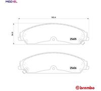 Brembo Brake Pad Set P 23 149 - Prime Line with Acoustic Wear Warning - Front, Chrysler/Dodge/Lancia