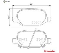 Brake pads P 23 151 BREMBO for FIAT 500 PANDA 500X PANDA VAN
