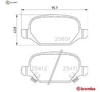 Brake pads P 23 151 BREMBO for FIAT 500 PANDA 500X PANDA VAN
