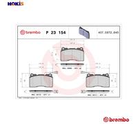 Brembo Front Brake Pad Set P23154 - Fits Alfa Romeo Giulietta 2010-2020 1.4/1.6/1.8/2.0