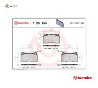 Brembo P23154 Brake Pads Set Front