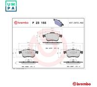 BREMBO P 23 155 Brake pad set
