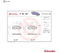Brembo Brake Pad Set P 23 161 – Fits Fiat, Citroën, Peugeot