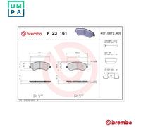 Brembo Brake Pad Set P 23 161 – Fits Fiat, Citroën, Peugeot