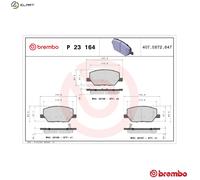 BREMBO P 23 164 Brake pad set