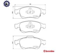 Brembo Brake Pad Set P 23 165X - Front, Fits Fiat 500X & Jeep Renegade