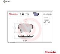 Brembo Brake Pads P 23 175 – Disc Brake for Chrysler, Dodge, Lancia