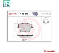 Brembo Brake Pads P 23 175 – Disc Brake for Chrysler, Dodge, Lancia
