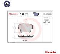 Brembo Brake Pads P 23 175 – Disc Brake for Chrysler, Dodge, Lancia