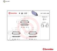 BREMBO P 23 177X Brake pad set