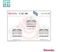 BRAKE PAD SET DISC BRAKE P 23 182 FOR FIAT MAZDA ROADSTER/Targa/IV MX-5/RF 1.4L