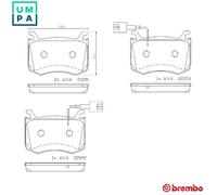 Brake pads P 23 183 BREMBO for ALFA ROMEO GIULIA
