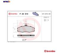 BREMBO P 24 013 Brake pad set