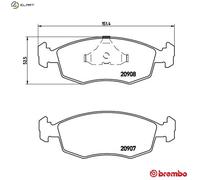 BREMBO P 24 019 Brake pad set