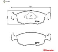 BREMBO P 24 019 Brake pad set