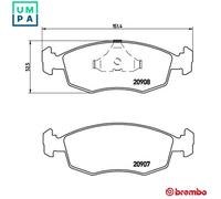 BREMBO P 24 019 Brake pad set