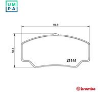 BREMBO P 24 023 Brake pad set