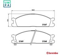Brembo Brake Pad Set P 24 026 - Disc Brake - Fits Nissan, Subaru, Ford