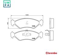 Brake pads P 24 028 BREMBO for FORD COURIER Box Body/MPV
