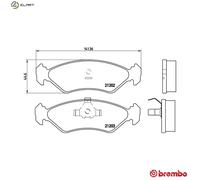 Brake pads P 24 028 BREMBO for FORD COURIER Box Body/MPV