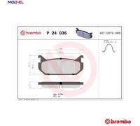 BRAKE PAD SET DISC BRAKE P 24 036 FOR FORD AUSTRALIA EUNOS MAZDA MX-6 2.5L 6cyl
