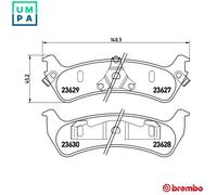 Brake pads P 24 042 BREMBO for FORD USA JEEP
