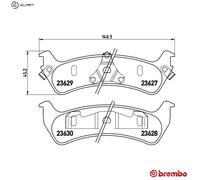 BREMBO P 24 042 Brake pad set