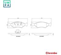 Brake pads P 24 043 BREMBO for FORD MAZDA TVR
