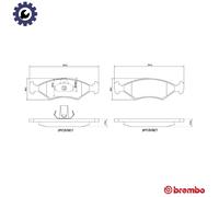 Brake pads P 24 043 BREMBO for FORD MAZDA TVR