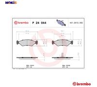Brake Pad Set For Disc Brake Front Teves System Fits Ford Mazda BREMBO P24044