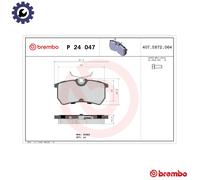 Brembo Brake Pad Set Rear With Caliper Screws 43mm Height Fits Ford Fiesta Focus