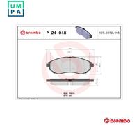 Brake pads P 24 048 BREMBO for CHEVROLET DAEWOO