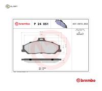 BRAKE PAD SET DISC BRAKE P 24 051 FOR FORD AUSTRALIA RANGER/Pickup COURIER 2.5L