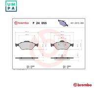 Brembo Front Brake Pad Set P 24 055X – Fits Ford Fiesta, KA, Fusion & Mazda 2