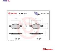Brembo Front Brake Pad Set P 24 055X – Fits Ford Fiesta, KA, Fusion & Mazda 2