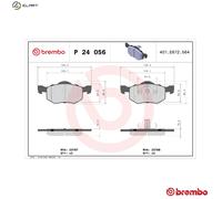 BRAKE PAD SET DISC BRAKE P 24 056 FOR FORD AUSTRALIA MAZDA L3 2.3L 4cyl ESCAPE