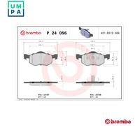 BREMBO P 24 056 Brake pad set