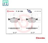 BREMBO P 24 056 Brake pad set