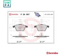 Brake pads P 24 057 BREMBO for VOLVO SAAB FORD MAZDA