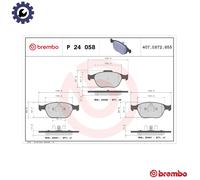 BREMBO P 24 058 Brake pad set