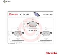 BREMBO P 24 058 Brake pad set