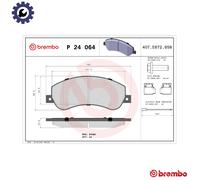 BRAKE PAD SET DISC BRAKE P 24 064 FOR FORD AUSTRALIA TRANSIT/Van/Bus PHFC 2.4L
