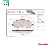 BRAKE PAD SET DISC BRAKE P 24 064 FOR FORD AUSTRALIA TRANSIT/Van/Bus PHFC 2.4L